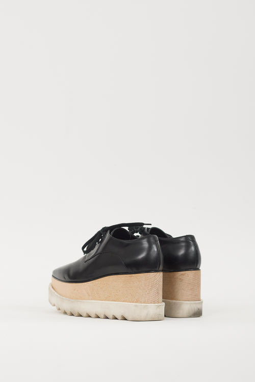 Stella McCartney Black 
White Elyse Platform Sneaker