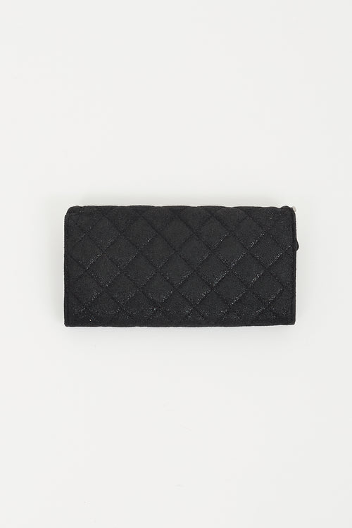 Stella McCartney Black 
Silver Falabella Flap Wallet