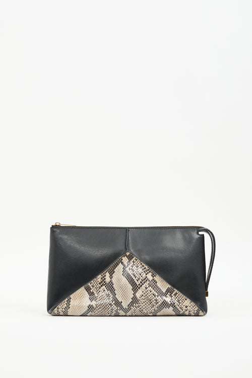 Stella McCartney Black 
Multi Vegan Leather Clutch