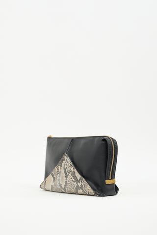 Stella McCartney Black 
Multi Vegan Leather Clutch