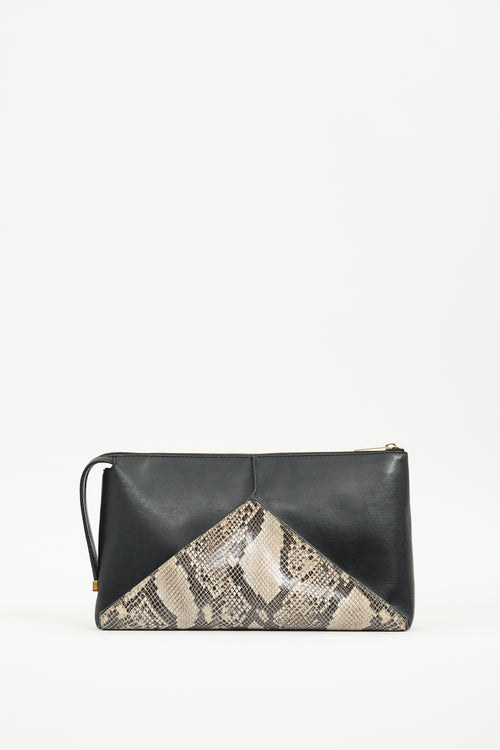 Stella McCartney Black 
Multi Vegan Leather Clutch