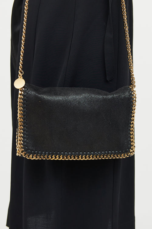 Burberry Black 
Gold Mini Falabella Shoulder Bag