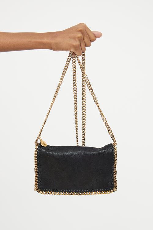 Burberry Black 
Gold Mini Falabella Shoulder Bag