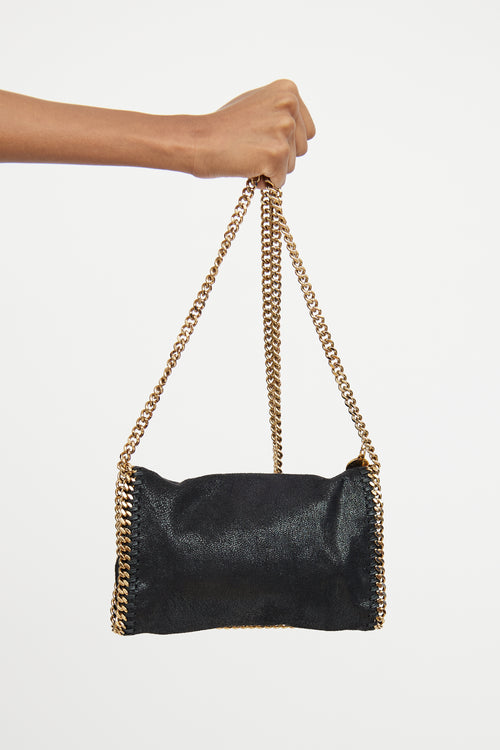 Burberry Black 
Gold Mini Falabella Shoulder Bag