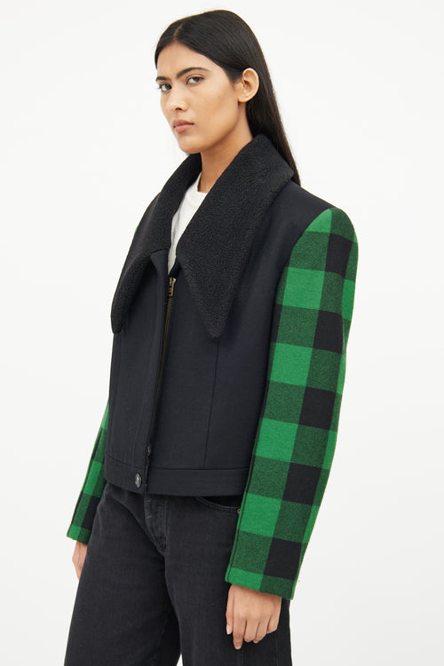 Stella McCartney Black 
Green Long Sleeve Jacket