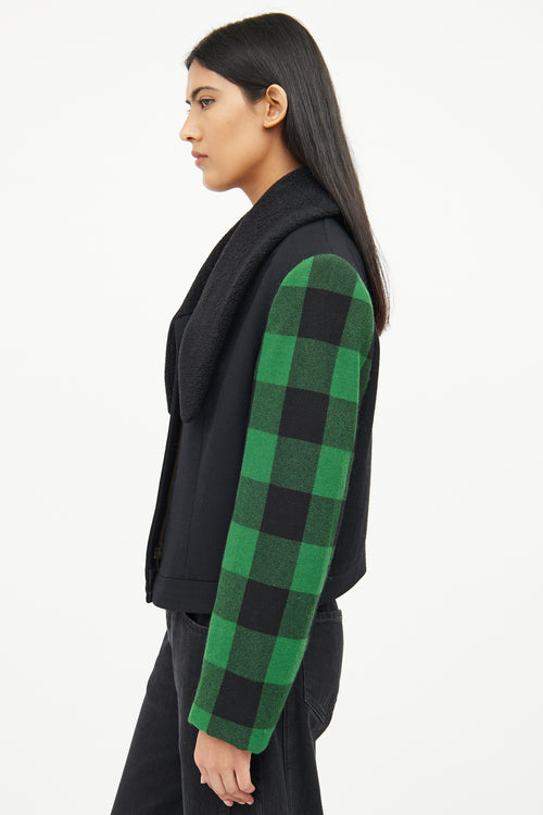 Stella McCartney Black 
Green Long Sleeve Jacket