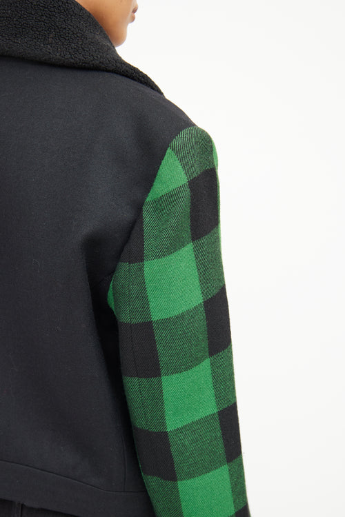 Stella McCartney Black 
Green Long Sleeve Jacket