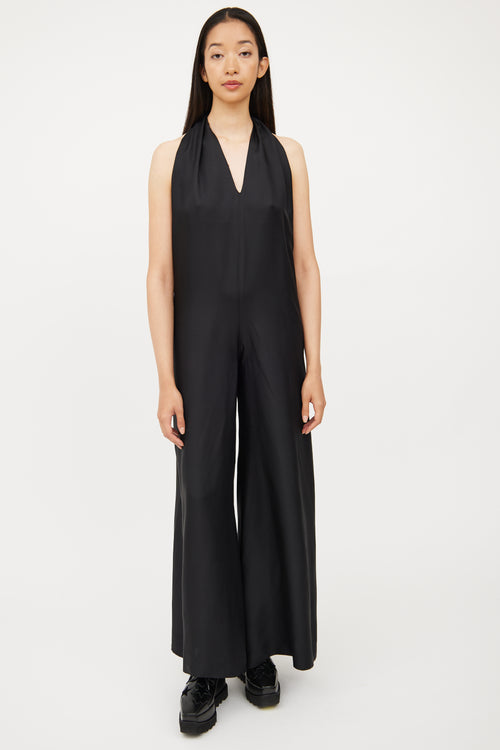 Stella McCartney Black Backless Long Sleeve Jumpsuit