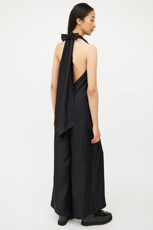 Stella McCartney Black Backless Long Sleeve Jumpsuit