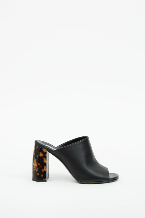 Stella McCartney Black 
Brown Heeled Mule