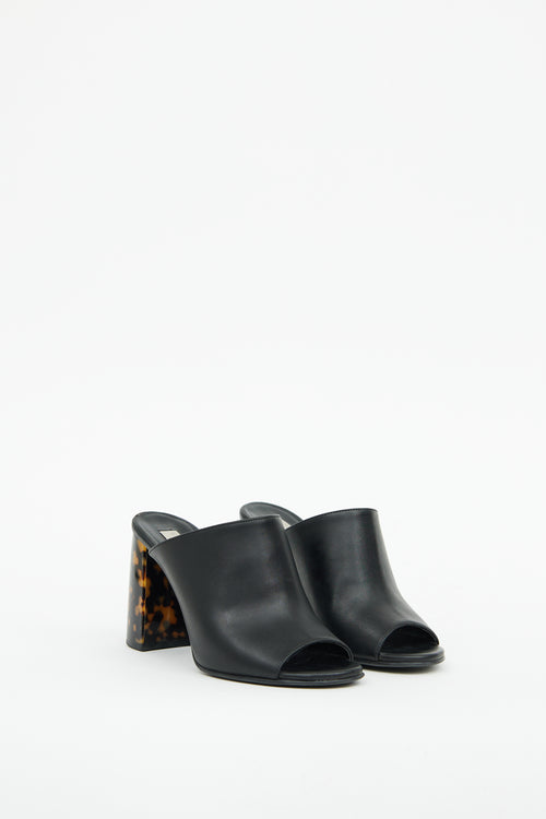 Stella McCartney Black 
Brown Heeled Mule