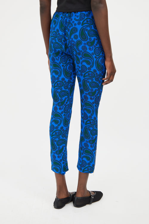 Stella McCartney Blue 
Green Silk Paisley Co-Ord Set