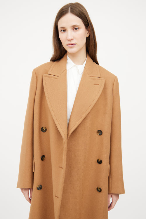 Stella McCartney Brown Button Long Sleeve Coat