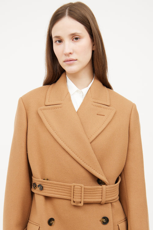 Stella McCartney Brown Button Long Sleeve Coat