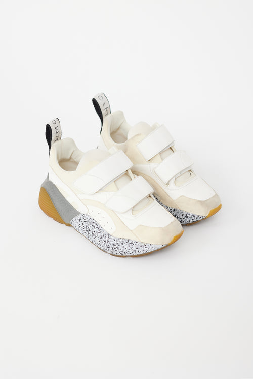 Stella McCartney Cream 
Multi Faux Suede Eclypse Sneaker