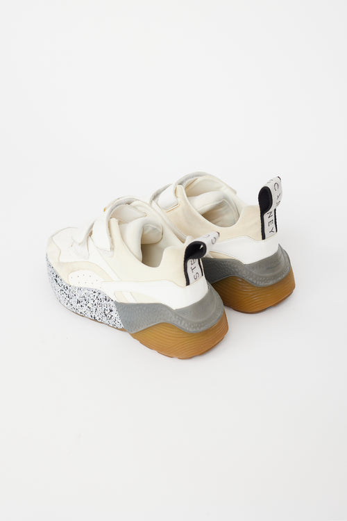 Stella McCartney Cream 
Multi Faux Suede Eclypse Sneaker