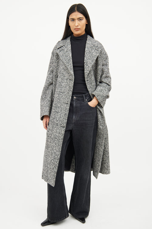 Stella McCartney Grey 
Black Button Coat