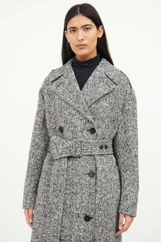 Stella McCartney Grey 
Black Button Coat