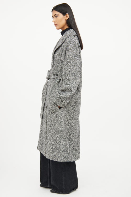 Stella McCartney Grey 
Black Button Coat