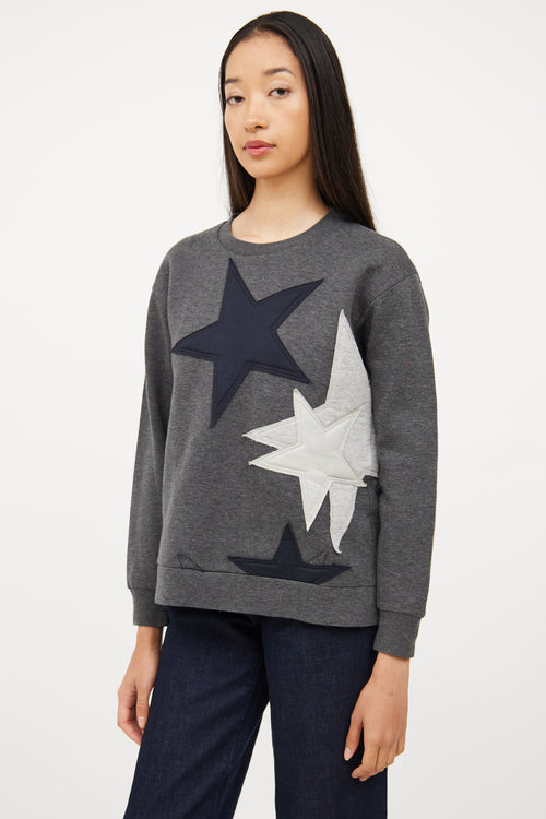 Stella McCartney Grey 
Multi Colour Star Top