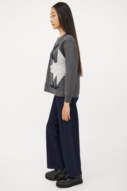 Stella McCartney Grey 
Multi Colour Star Top