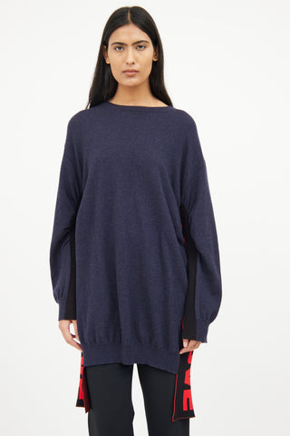 Stella McCartney Navy 
Red Side Graphic Sweater