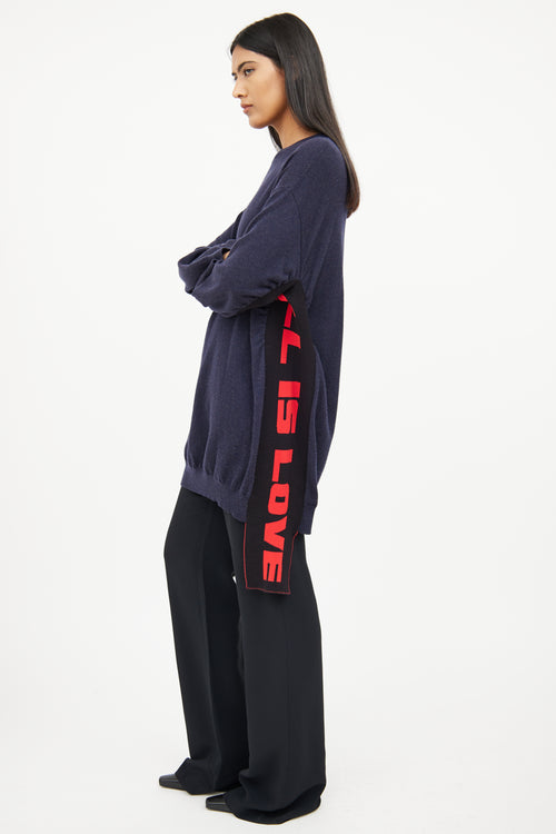 Stella McCartney Navy 
Red Side Graphic Sweater