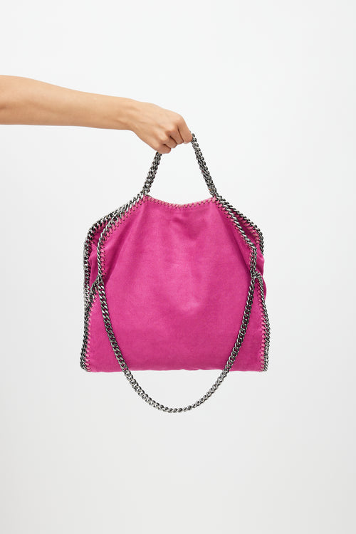 Stella McCartney Pink 
Silver Falabella Suede Bag