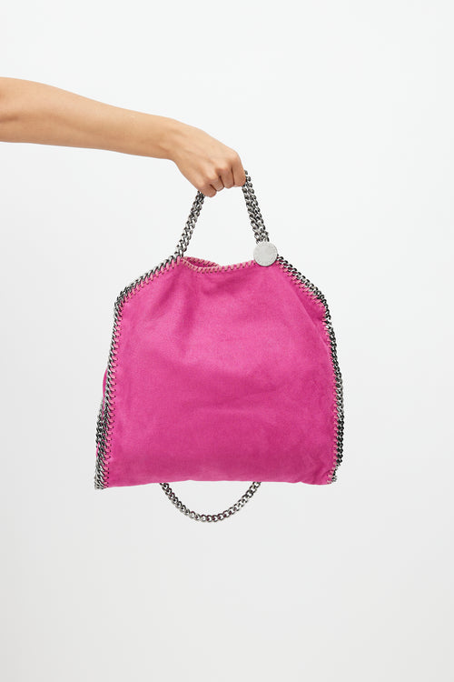 Stella McCartney Pink 
Silver Falabella Suede Bag