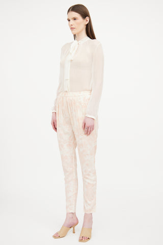 Stella McCartney Pink 
Beige Floral Pant