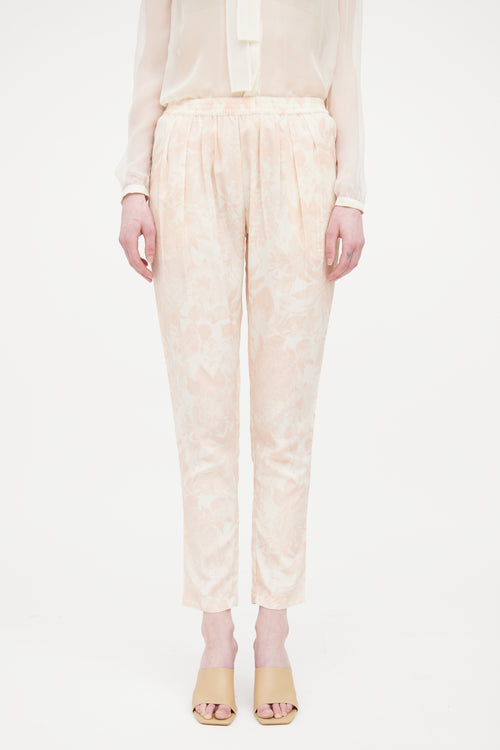 Stella McCartney Pink 
Beige Floral Pant