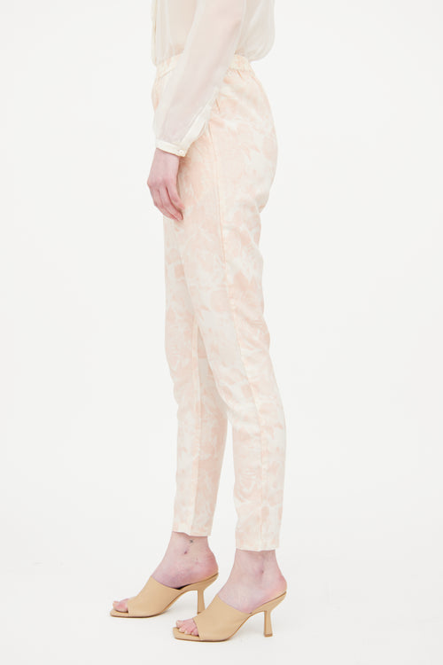 Stella McCartney Pink 
Beige Floral Pant