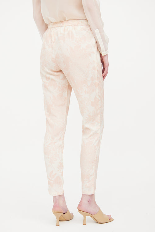 Stella McCartney Pink 
Beige Floral Pant