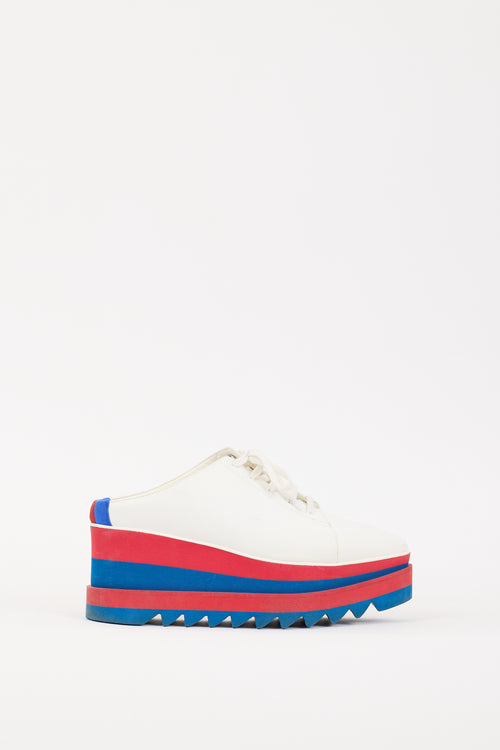 Stella McCartney White 
Multicolour Elyse Platform Mule