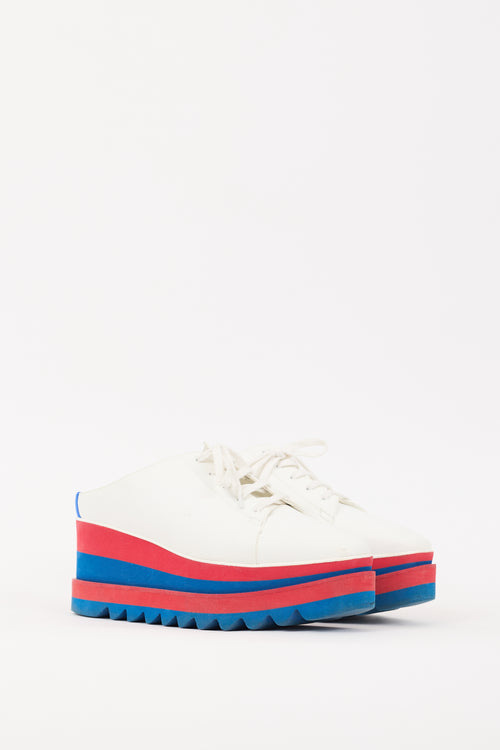 Stella McCartney White 
Multicolour Elyse Platform Mule