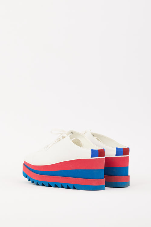 Stella McCartney White 
Multicolour Elyse Platform Mule