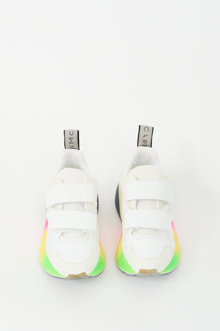 Stella McCartney White 
Multi Colour Faux Leather Eclypse Sneaker