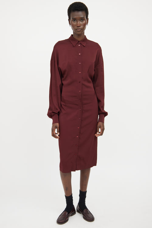 Stella McCartney Burgundy Shirt Dress