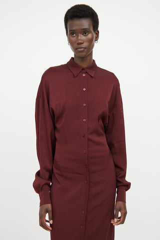 Stella McCartney Burgundy Shirt Dress