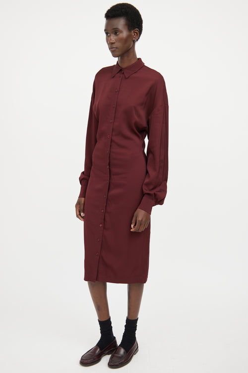 Stella McCartney Burgundy Shirt Dress