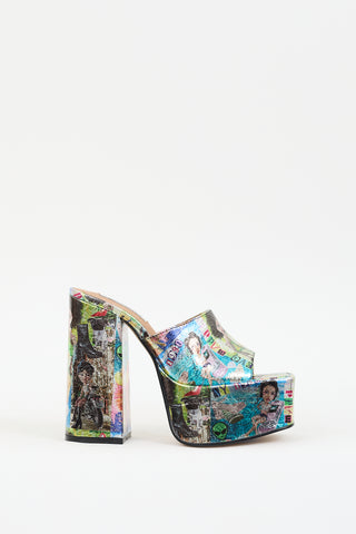 Multicolour Leather Trixie Platform Sandal