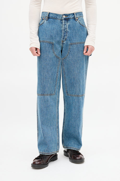 Still Here Medium Wash Subway Wide Leg Jeans