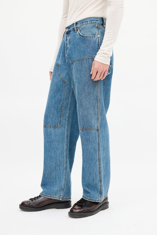 Still Here Medium Wash Subway Wide Leg Jeans