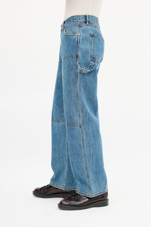 Still Here Medium Wash Subway Wide Leg Jeans