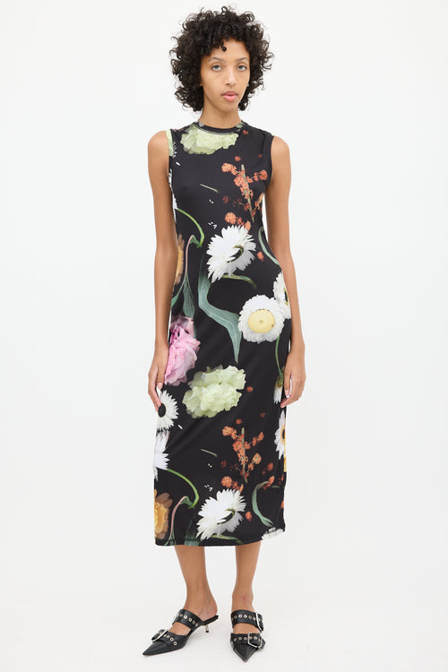 Stine Goya Black 
Multi Floral SGDanya Dress