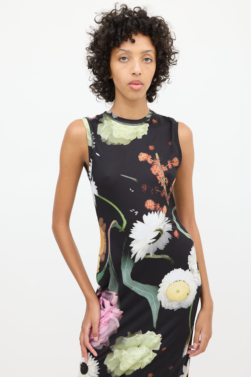 Stine Goya Black 
Multi Floral SGDanya Dress