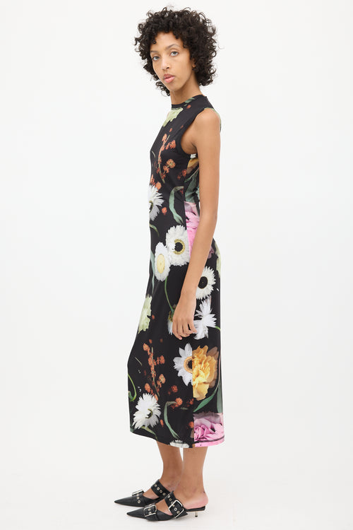 Stine Goya Black 
Multi Floral SGDanya Dress