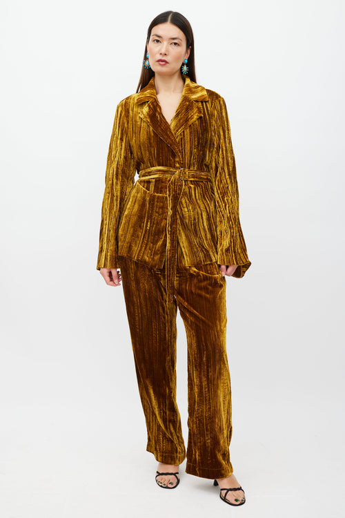 Stine Goya Yellow Velour Co-Ord Set