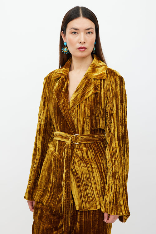 Stine Goya Yellow Velour Co-Ord Set