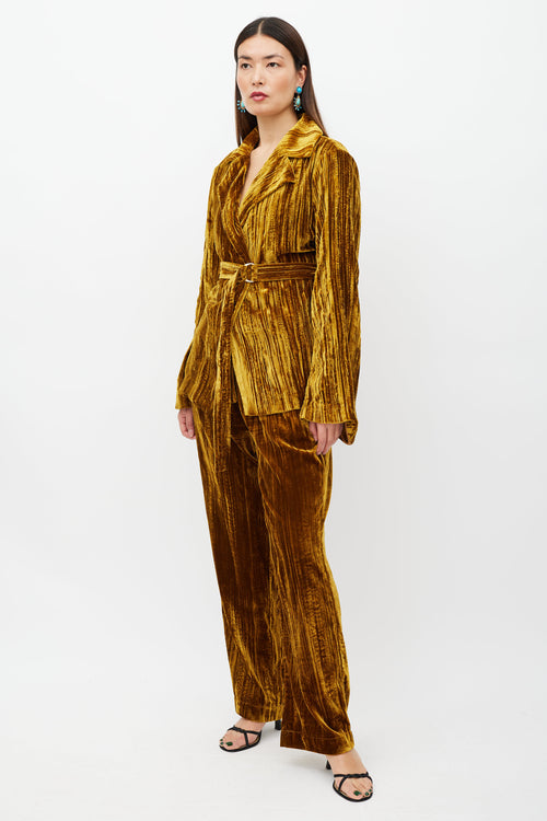 Stine Goya Yellow Velour Co-Ord Set